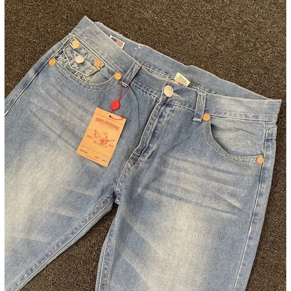 Vintage True Religion Billy Super T Blue Jeans Mens 42x33 (Actual 39x31) USA NWT